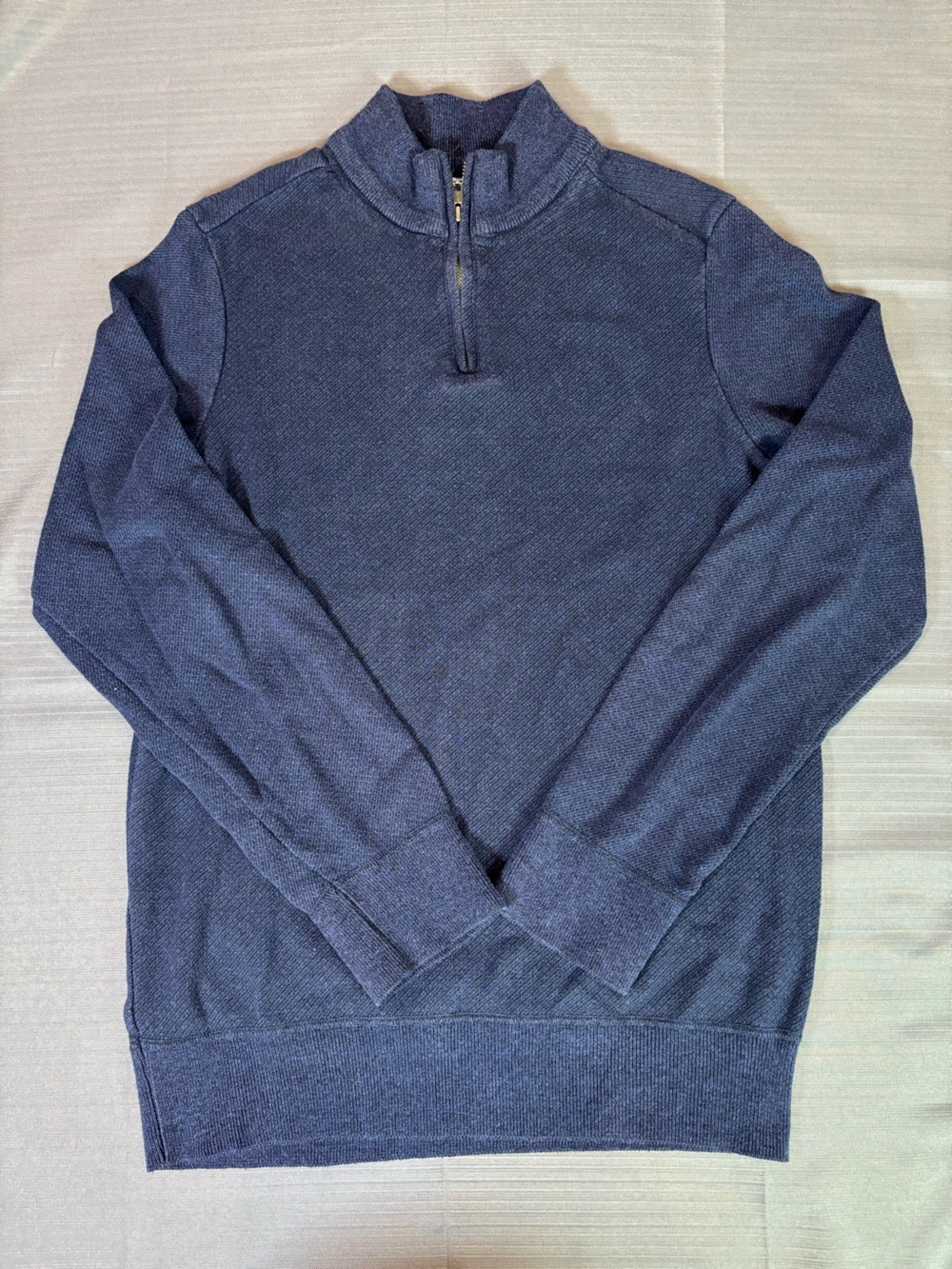 Robert Graham Men’s XL Navy Full Zip Knit Sweater Cotton Blend